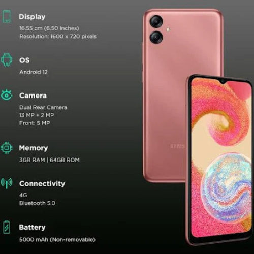 Samsung Galaxy A04E Phone Details